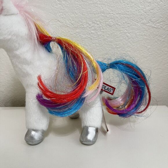 Douglas Toys Senna White Rainbow Mane Unicorn 8” Plush Stuffed Animal 1504 TAG - Picture 3 of 9